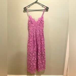 ASTR The Label Lace Light Purple Midi Dress Sz Small